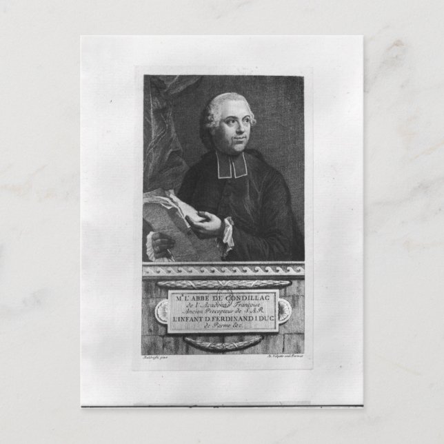 Etienne Bonnot de Condillac Postcard (Front)