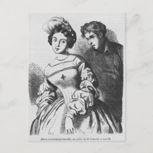 Etienne Lousteau speaking to an actress Postcard