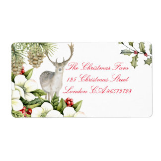 Etiket kerst hert
