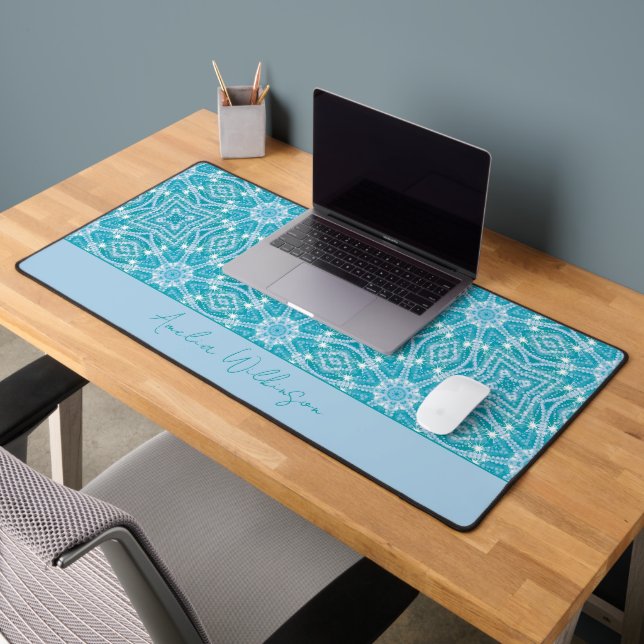 Etincelle bleu turquoise Aqua Blue Silver (Bureau 2)