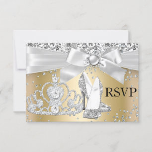 Étincelle Tiara Talons Or Sweet 16 RSVP