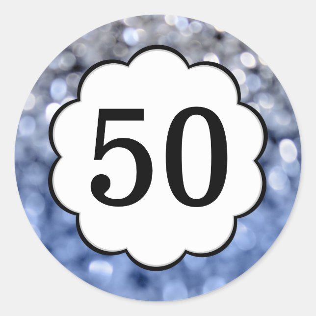 Étincelles - Numéro 50 Sticker rond (Devant)