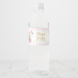 Etiqueta para botellas de agua decoración cumplea water bottle label