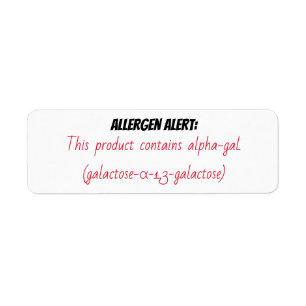 Étiquetage allergène allergique, alpha gal allergi