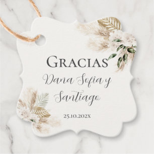 Etiquetas Boho de Boda para recuerdos Favour Tags