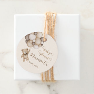 Etiquetas Para Recuerdos Teddy Bear Baby Shower Favour Tags