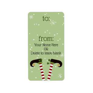Étiquette 11 TO/FROM Gift Tags, Changeable Background Color