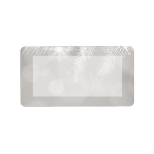 Étiquette 1,25 po x 2,75 po Adresse postale Arbre blanc d'hi