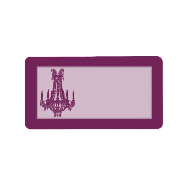 Étiquette 1,25 po x 2,75 po Adresse postale Chandelier en cr (Devant)