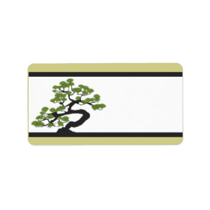 Étiquette 1,25 po x 2,75 po Adresse postale Japonaise Green 