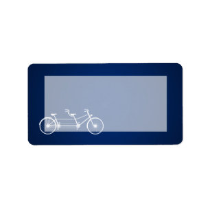 Étiquette 1,25 po x 2,75 po Adresse postale Marine Blue Doub