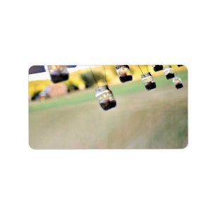 Étiquette 1,25 po x 2,75 po Adresse postale Mason Jar Candle