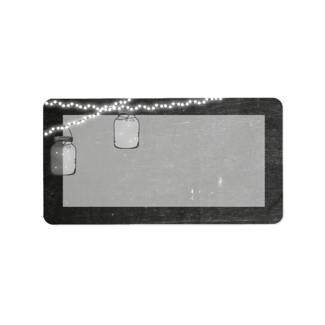 Étiquette 1,25 po x 2,75 po Adresse postale Mason Jar String (Devant)