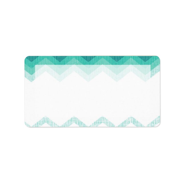 Étiquette 1,25 po x 2,75 po Adresse postale Ombre Turquoise  (Devant)