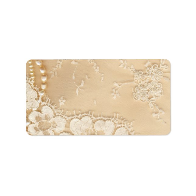 Étiquette 1,25 po x 2,75 po Adresse postale Pays Dentelle Vi (Devant)