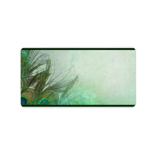 Étiquette 1,25 po x 2,75 po Adresse postale Peacock Green Fe