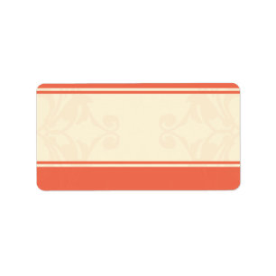 Étiquette 1,25 po x 2,75 po Adresse postale Pinkish/Peach Fo