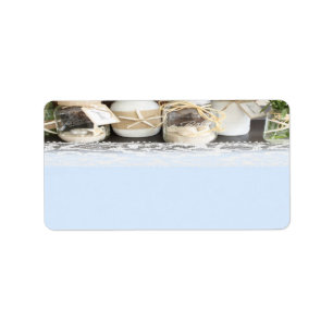 Étiquette 1,25 po x 2,75 po Adresse postale Plage Pots Mason