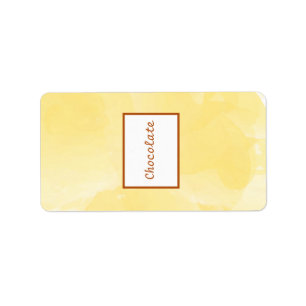 Étiquette 1,25 po x 2,75 po Flowe de coquelicot jaune moutar