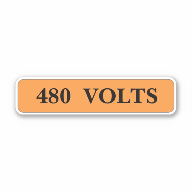 étiquette 480 Volts (Devant)
