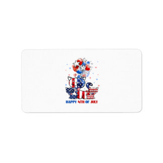 Étiquette 4 juillet heureux