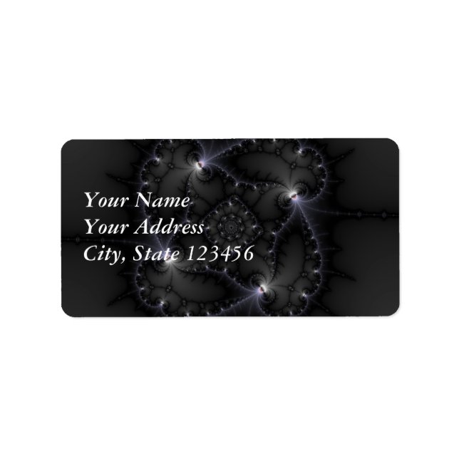 Étiquette 50 Nuances De Gris - Art Fractal (Devant)