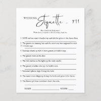 Etiquette 911 | Bridal Shower Game