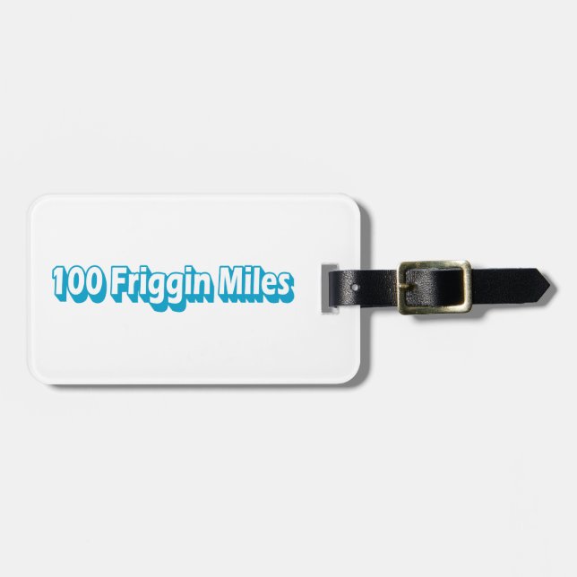 Étiquette À Bagage 100 Miles Friggin Ultra Running (Devant horizontal)