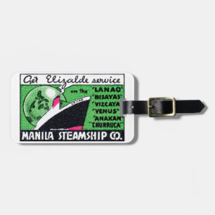 Étiquette À Bagage 1930 Manila Steamship Company
