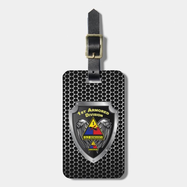 Étiquette À Bagage 1re division blindée " Vieux côtés " (Devant Vertical)