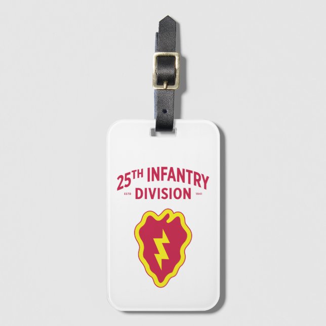 Étiquette À Bagage 25e insigne de la division d'infanterie (Devant Vertical)