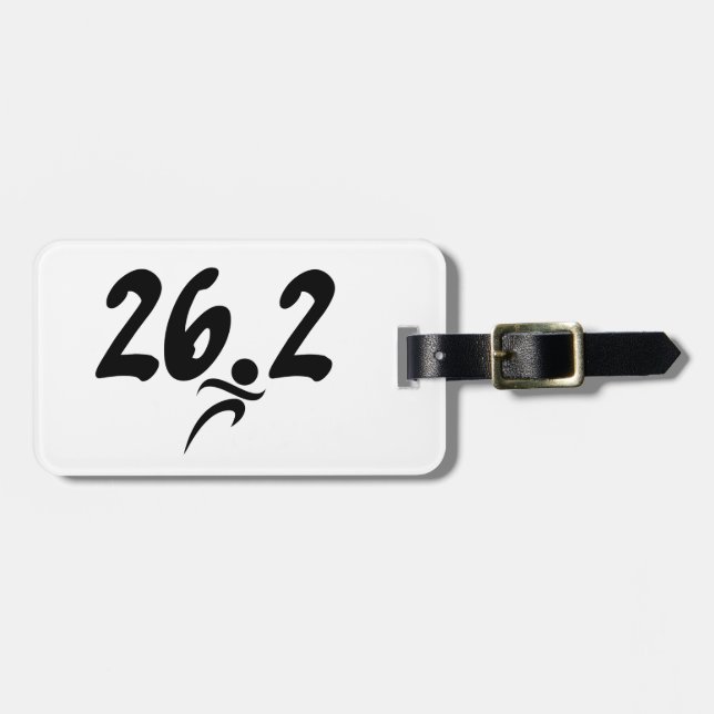Étiquette À Bagage 26,2 marathon (Devant horizontal)