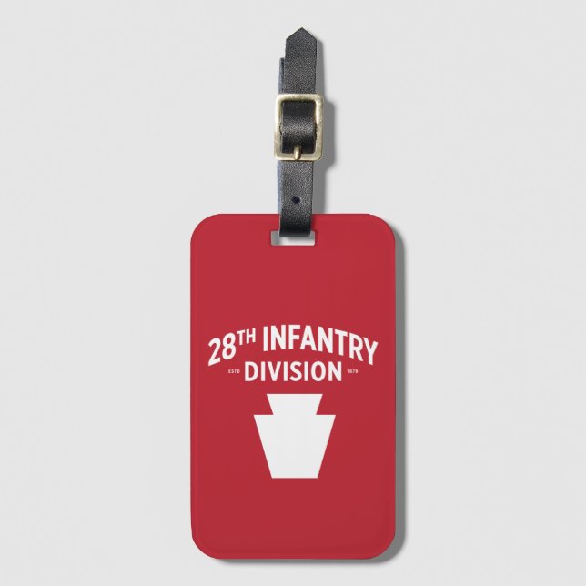 Étiquette À Bagage 28e insigne de la division d'infanterie (Devant Vertical)