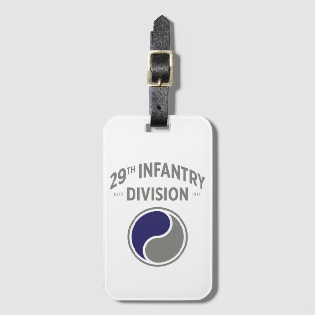 Étiquette À Bagage 29e division d'infanterie Militaire américain (Devant Vertical)