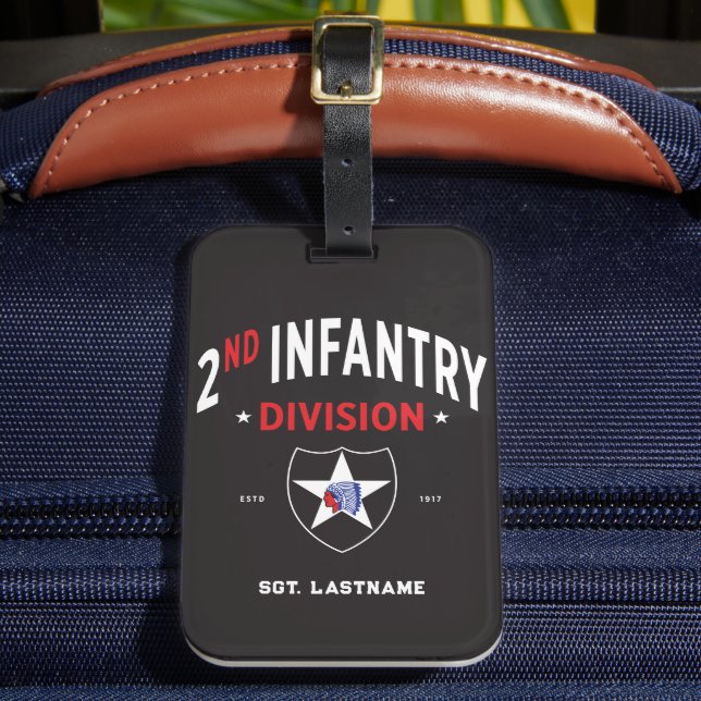 Étiquette À Bagage 2e division d'infanterie "Indianhead" Custom (Insitu Rectoal 2)