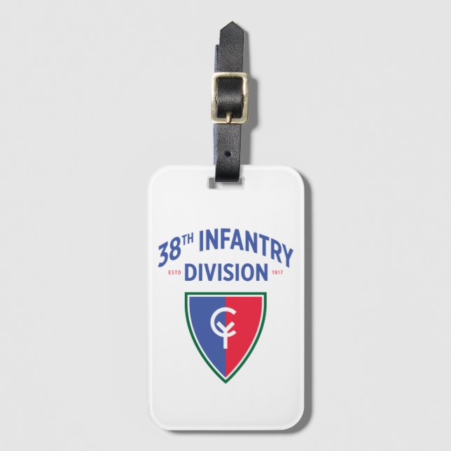 Étiquette À Bagage 38e division d'infanterie Militaire américain (Devant Vertical)