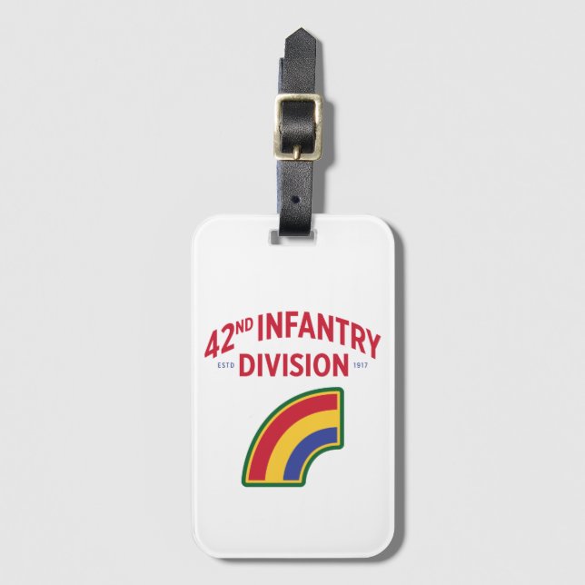 Étiquette À Bagage 42e division d'infanterie Militaire américain (Devant Vertical)