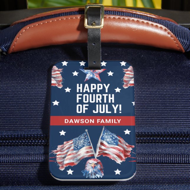 Étiquette À Bagage 4 juillet patriotique personnalisé (Insitu Rectoal 2)