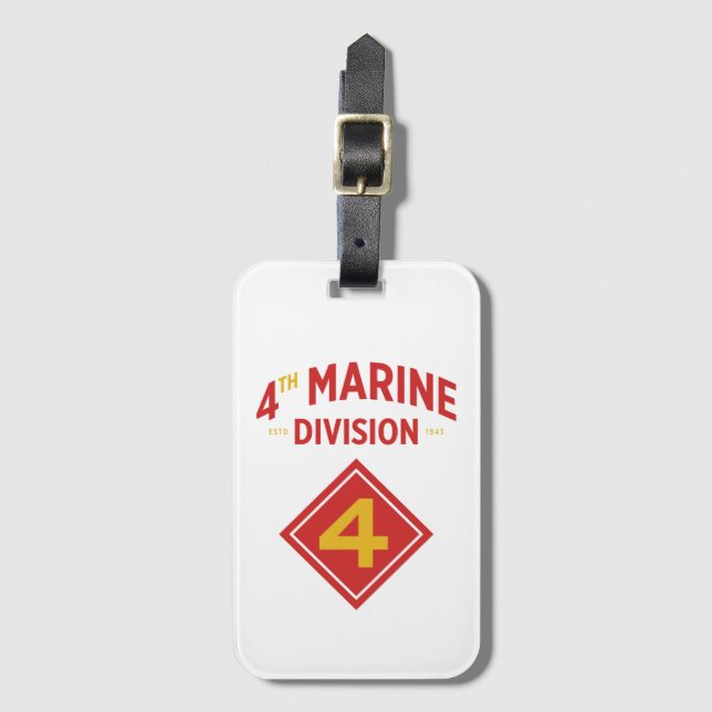 Étiquette À Bagage 4e division maritime des États-Unis (Devant Vertical)