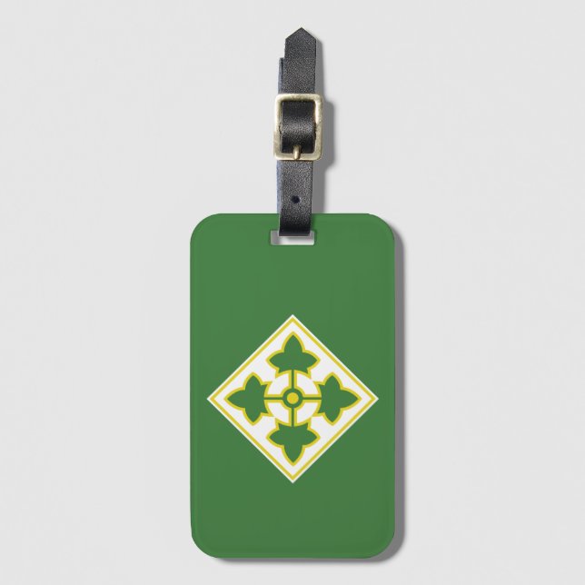 Étiquette À Bagage 4e insigne de division d'infanterie (Devant Vertical)