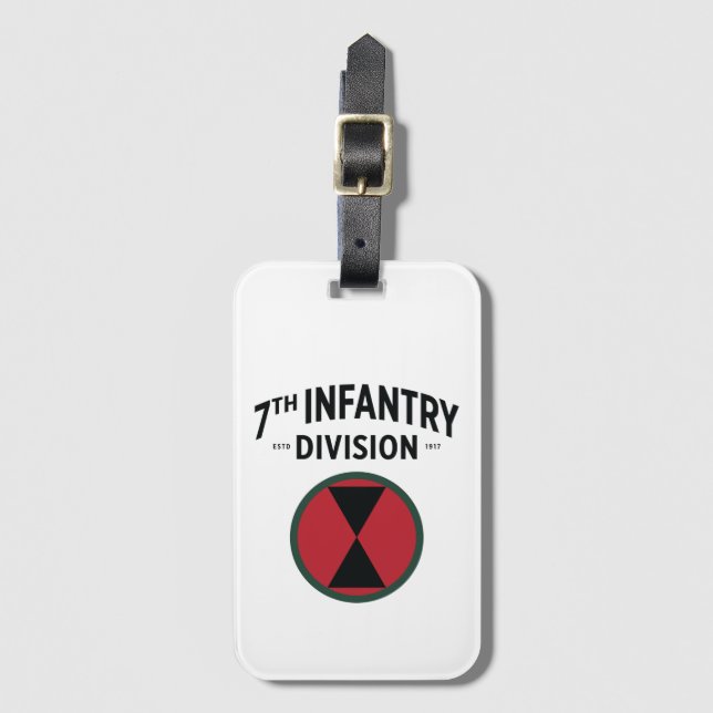 Étiquette À Bagage 7e insigne de division d'infanterie (Devant Vertical)