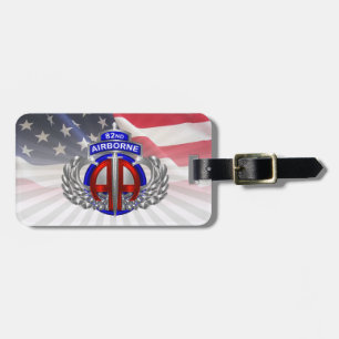 Étiquette À Bagage 82e division aéroportée Dagger American Flag