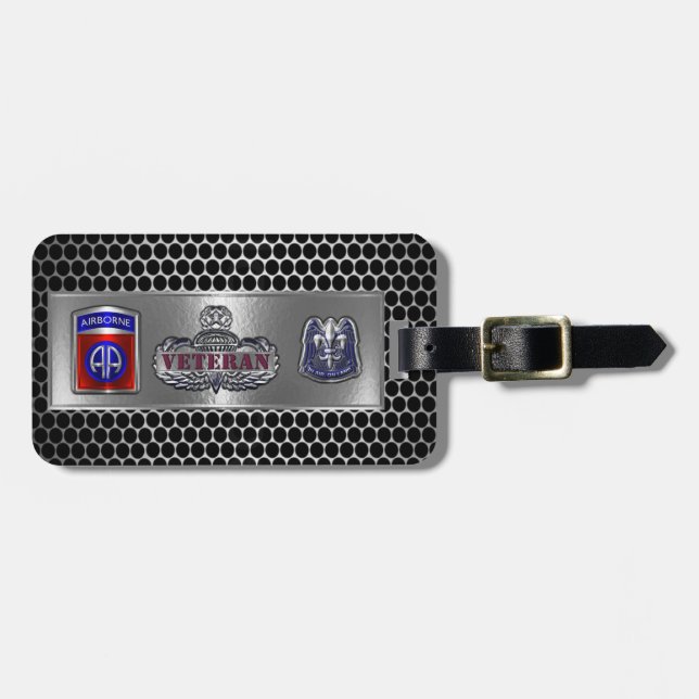 Étiquette À Bagage 82e division aéroportée Vétéran (Devant horizontal)