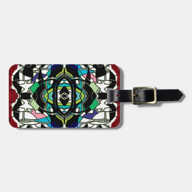 Étiquette À Bagage à damiers (Devant horizontal)