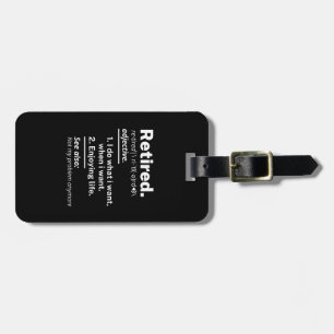 Étiquette À Bagage à la retraite. définition drôle de retraite