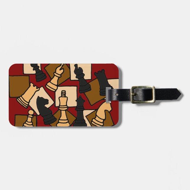 Étiquette À Bagage À l'étiquette de bagage de pièce d'échecs (Devant horizontal)