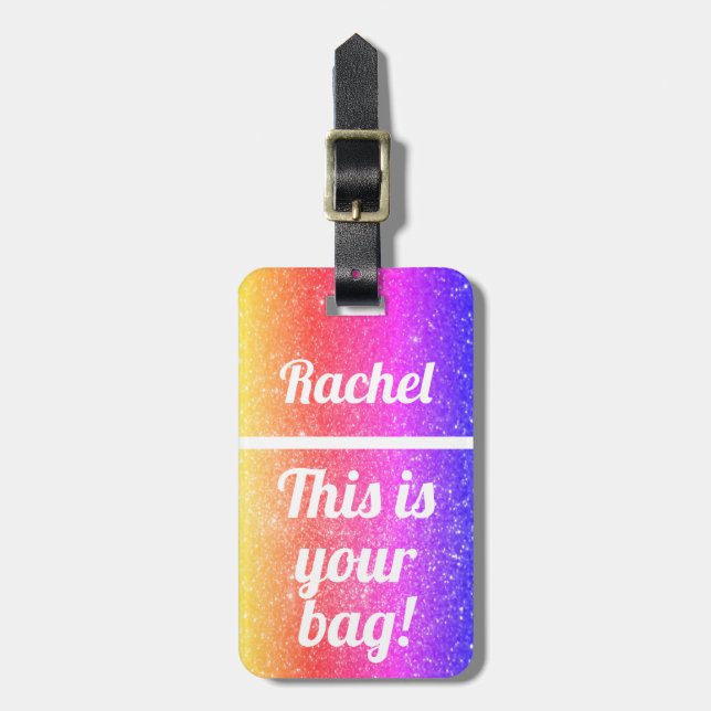 Étiquette À Bagage A personnalisé ceci est votre étiquette drôle de (Devant Vertical)