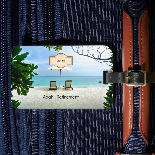 Étiquette À Bagage Aaah...modèle de retraite (Insitu Rectoal 4)