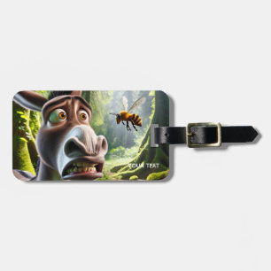 Étiquette À Bagage Abeille couchée Imaginaire mignonne
