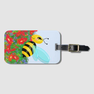 Étiquette À Bagage abeille heureuse